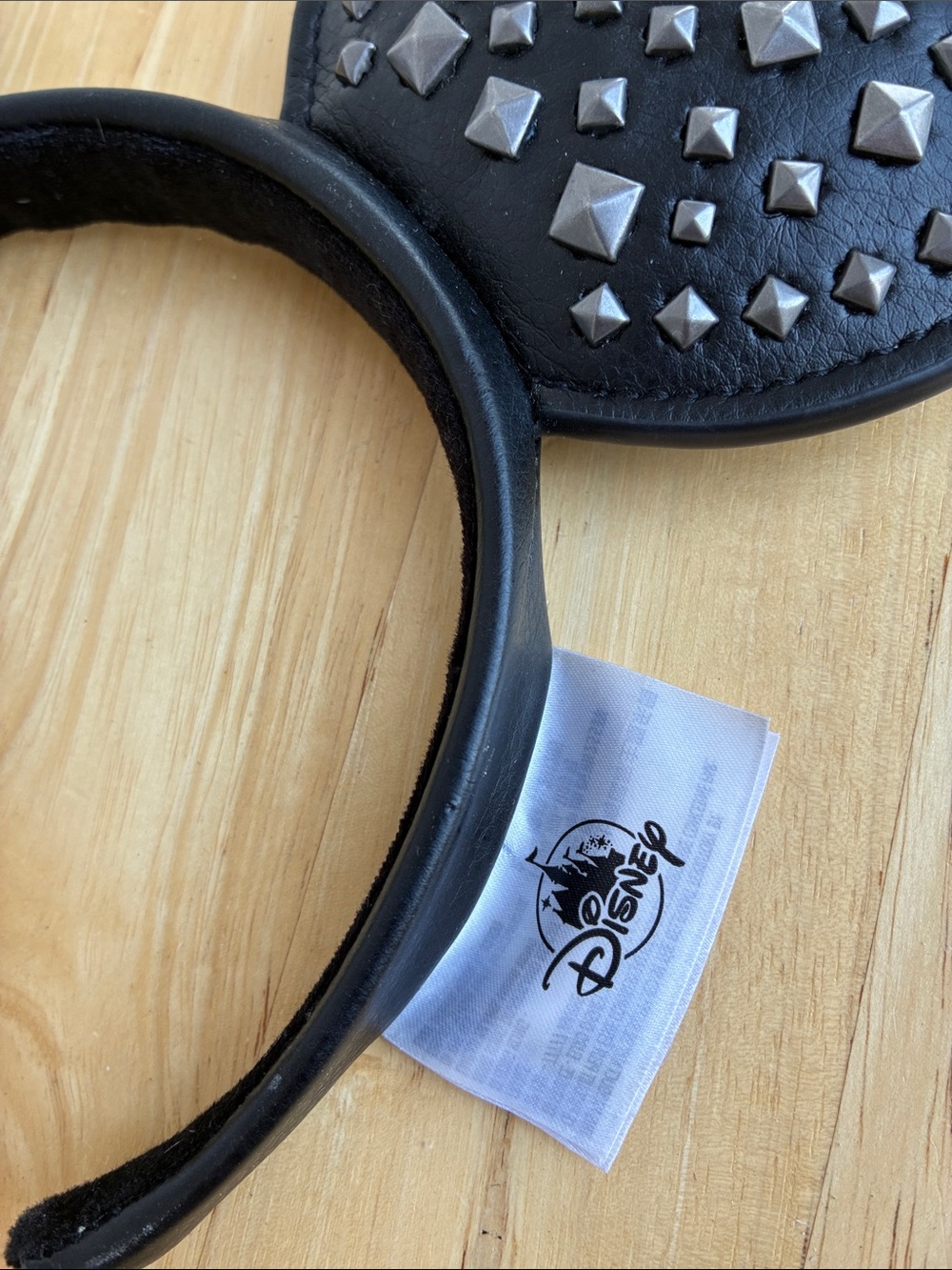 Disney Black Studded Mouse Ears Headband with Chain Detail - Picture 2 of 6